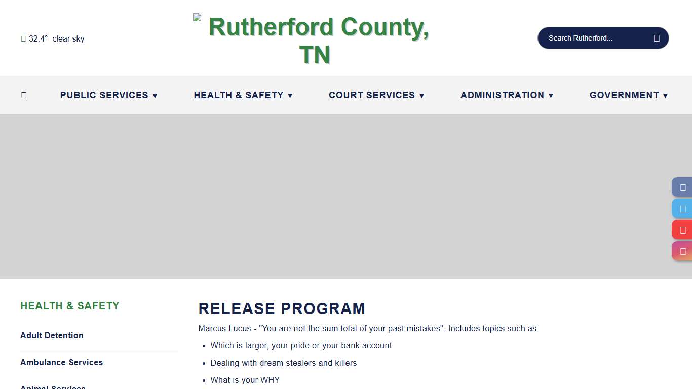 - Inmate Services & Programs - Rutherford County, TN